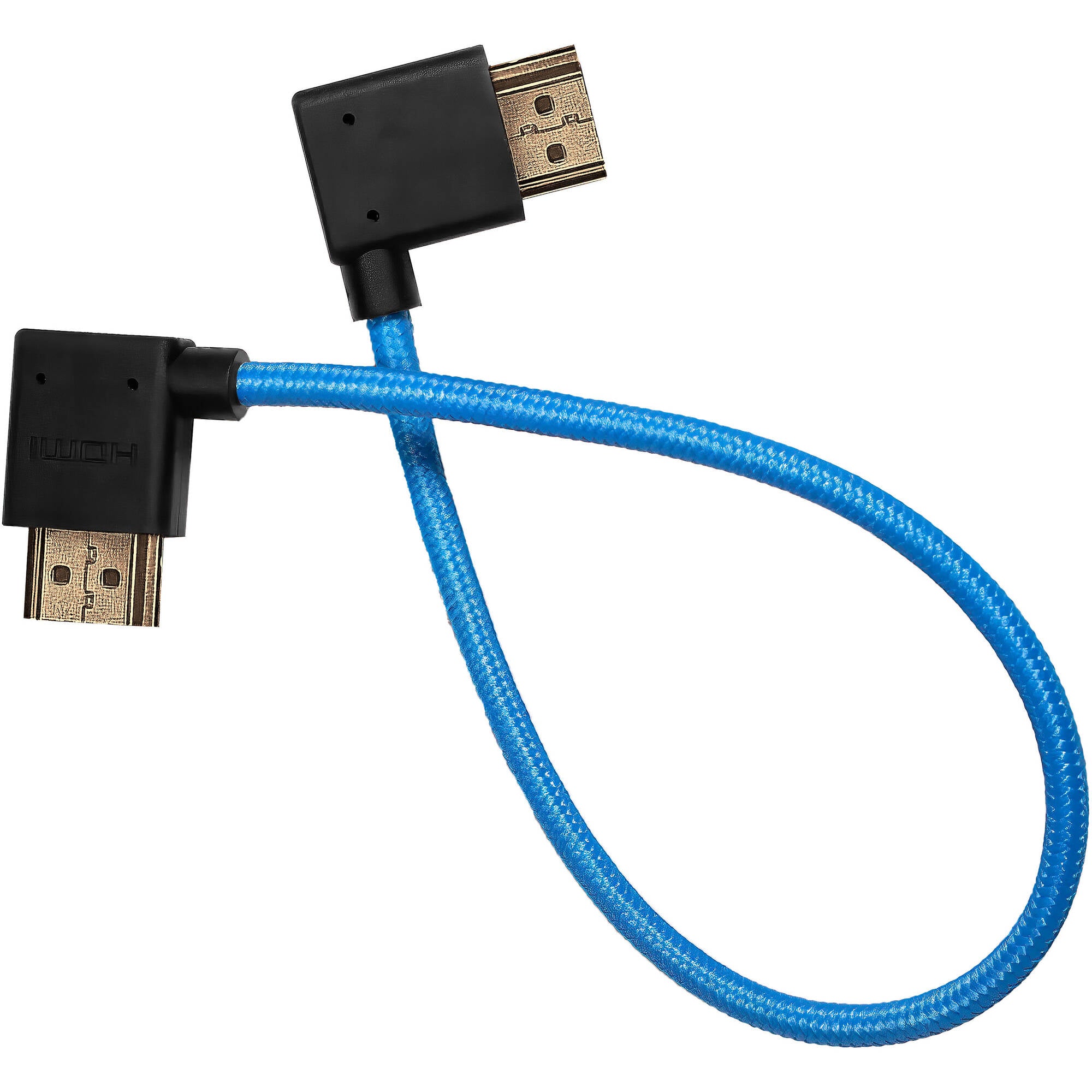 Kondor Blue 12” Right Angle to Left Angle Full HDMI Straight Cable (Kondor Blue)