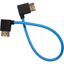 Kondor Blue 12” Right Angle to Left Angle Full HDMI Straight Cable (Kondor Blue)