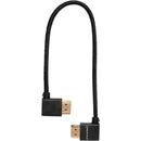 Kondor Blue 12” Right Angle to Left Angle Full HDMI Straight Cable (Raven Black)