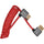 Kondor Blue RIGHT ANGLE FULL HDMI CABLE FOR ON-CAMERA MONITORS 12"-24" BRAIDED COILED (Cardinal Red)