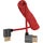 Kondor Blue RIGHT ANGLE FULL HDMI CABLE FOR ON-CAMERA MONITORS 12"-24" BRAIDED COILED (Cardinal Red)