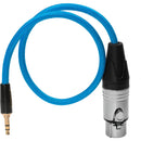 Kondor Blue 16" Femelle XLR vers 3,5 mm Mâle Mini TRS Bleu Tressé