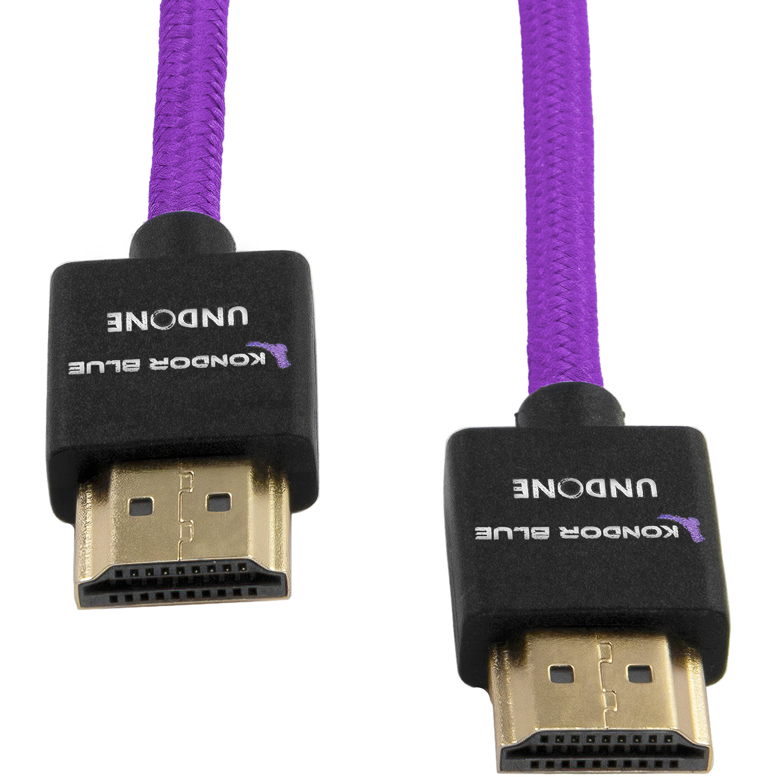 Kondor Blue Gerald Undone MK2 Full HDMI Straight Braided Cable (Purple)(18")