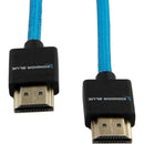 Kondor Blue HDMI to HDMI 16" Thin Braided Cable for on Camera Monitors (Kondor Blue)