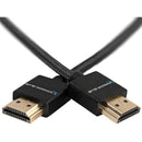 Kondor Blue HDMI to HDMI 16" Thin Braided Cable for on Camera Monitors (Raven Black)