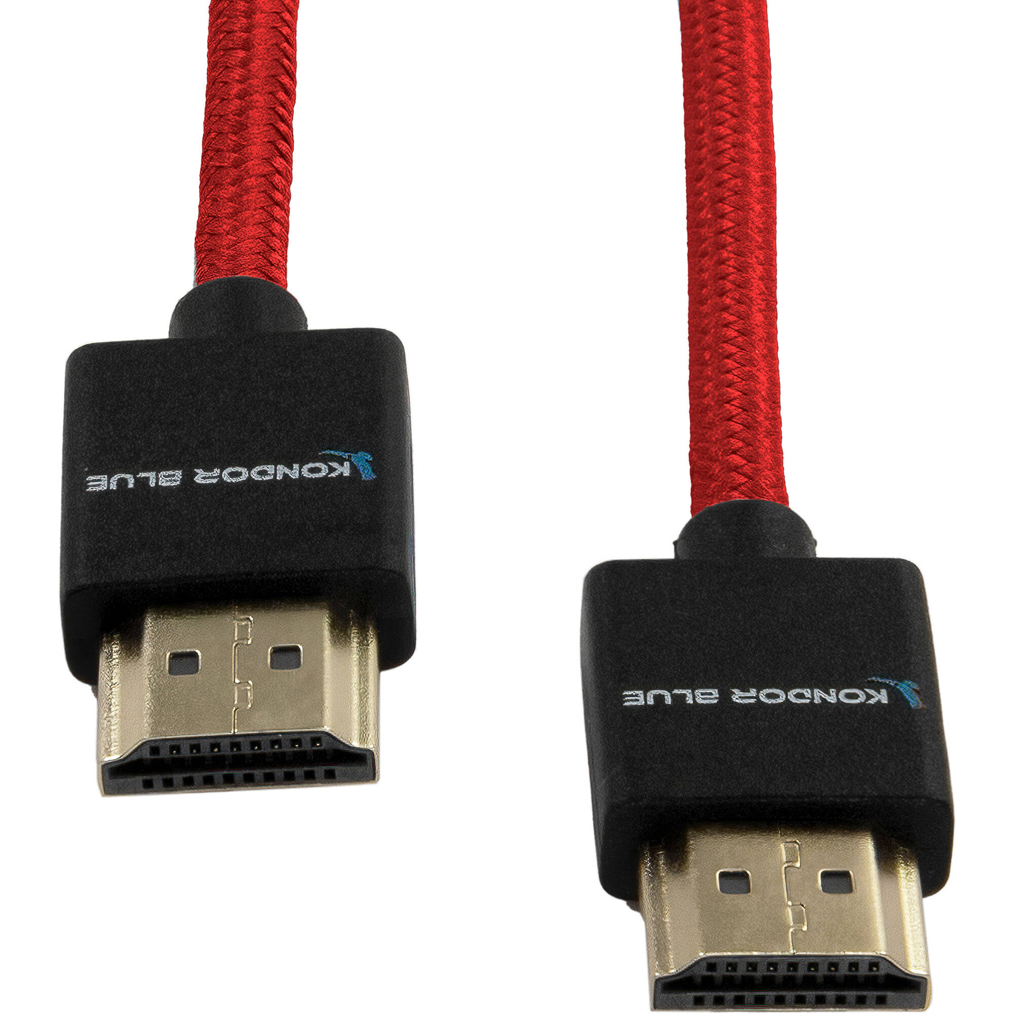 Kondor Blue HDMI to HDMI 16" Braided Cable for On-Camera Monitors (Cardinal Red)