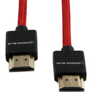 Kondor Blue HDMI to HDMI 16" Braided Cable for On-Camera Monitors (Cardinal Red)