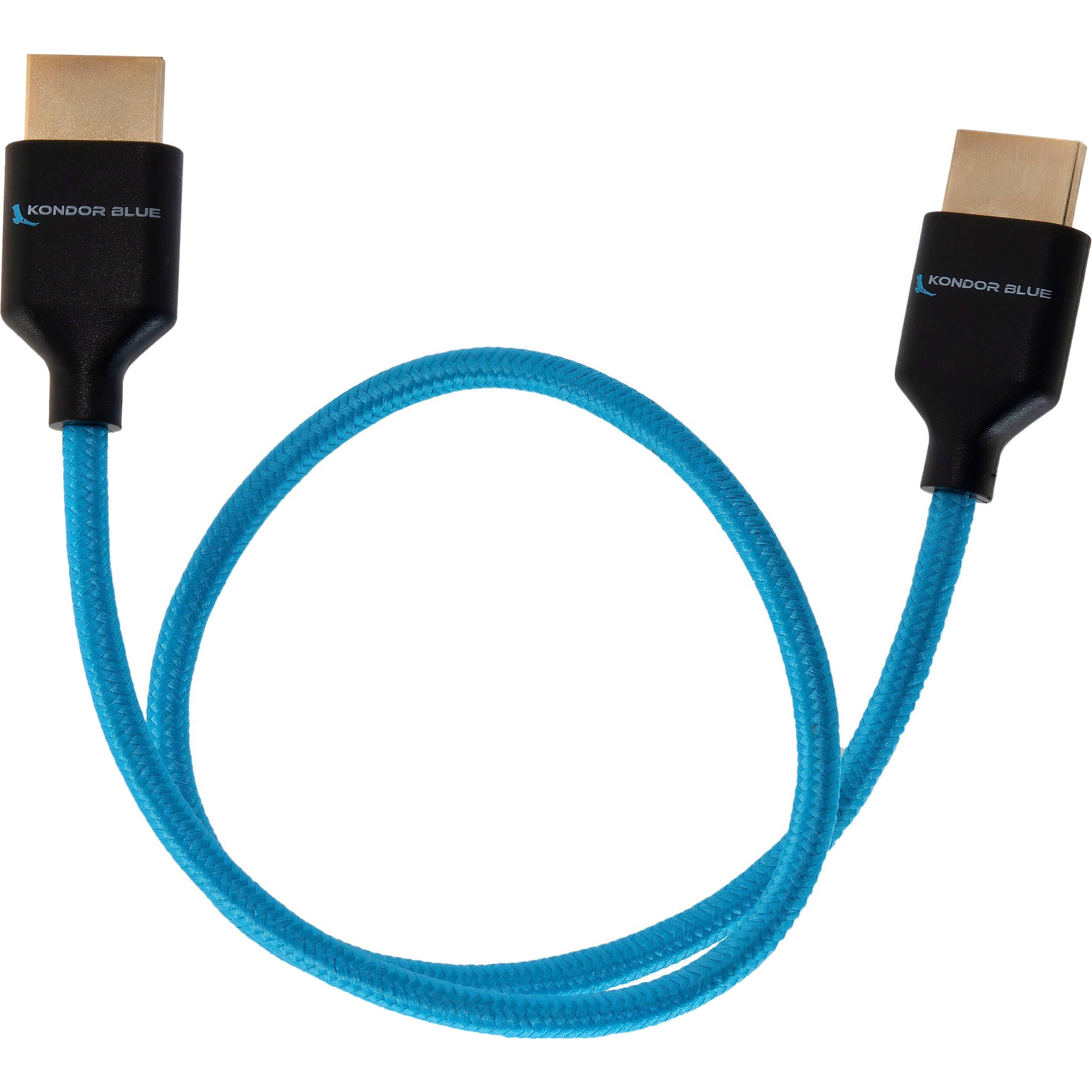 Kondor Blue 8K HDMI 2.1 17" Braided Cable for on Camera Monitors (Kondor Blue)