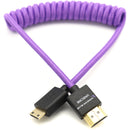 Kondor Blue Gerald Undone MK2 Câble mini HDMI vers HDMI complet 30,5 - 61 cm enroulé (violet)