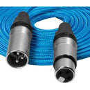 Kondor Blue Male XLR to Female XLR Audio Cable for Professional Balanced Sound (10 Feet)
