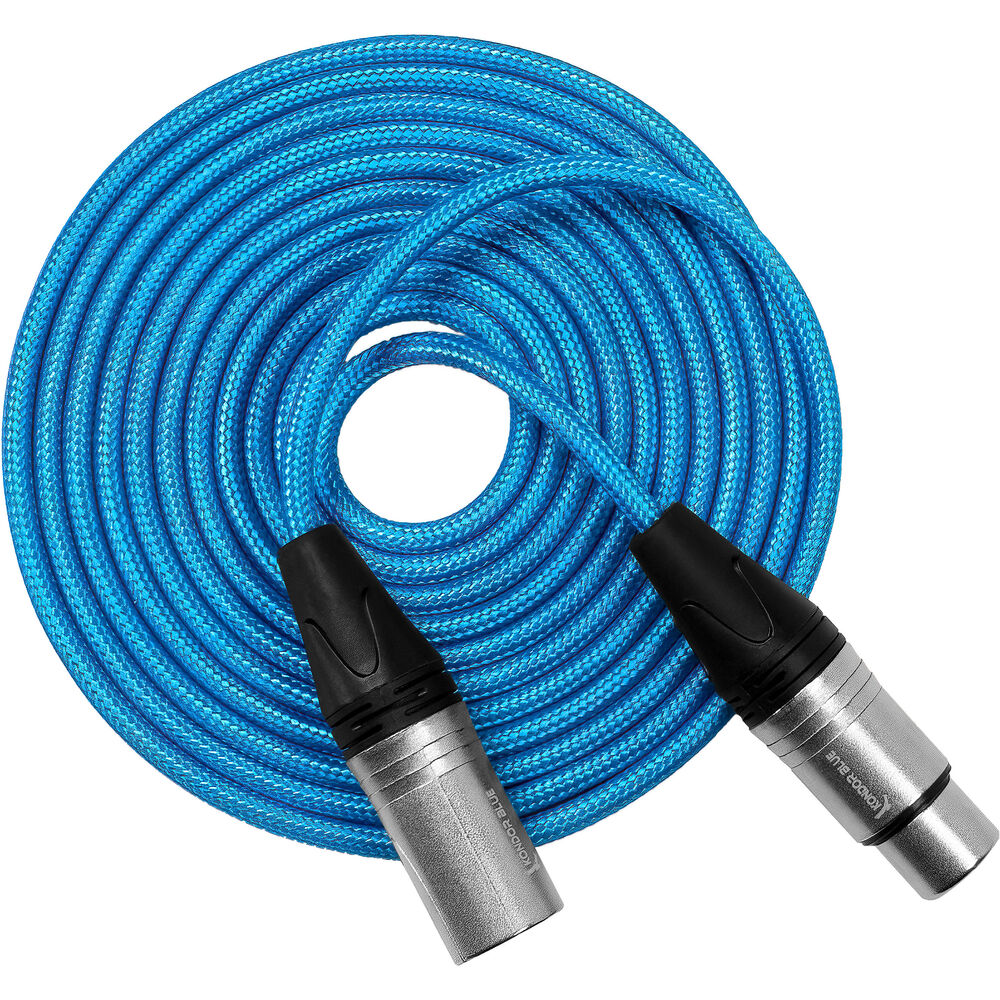 Kondor Blue Male XLR to Female XLR Audio Cable for Professional Balanced Sound (10 Feet)