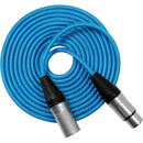 Kondor Blue Male XLR to Female XLR Audio Cable for Professional Balanced Sound (10 Feet)