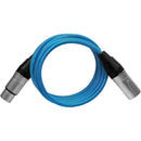Kondor Blue Male XLR to Female XLR Audio Cable for Professional Balanced Sound (5 Feet)