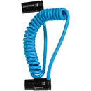 Kondor Blue 12-24" Coiled Low Profile Right Angle XLR Cable (Kondor Blue)