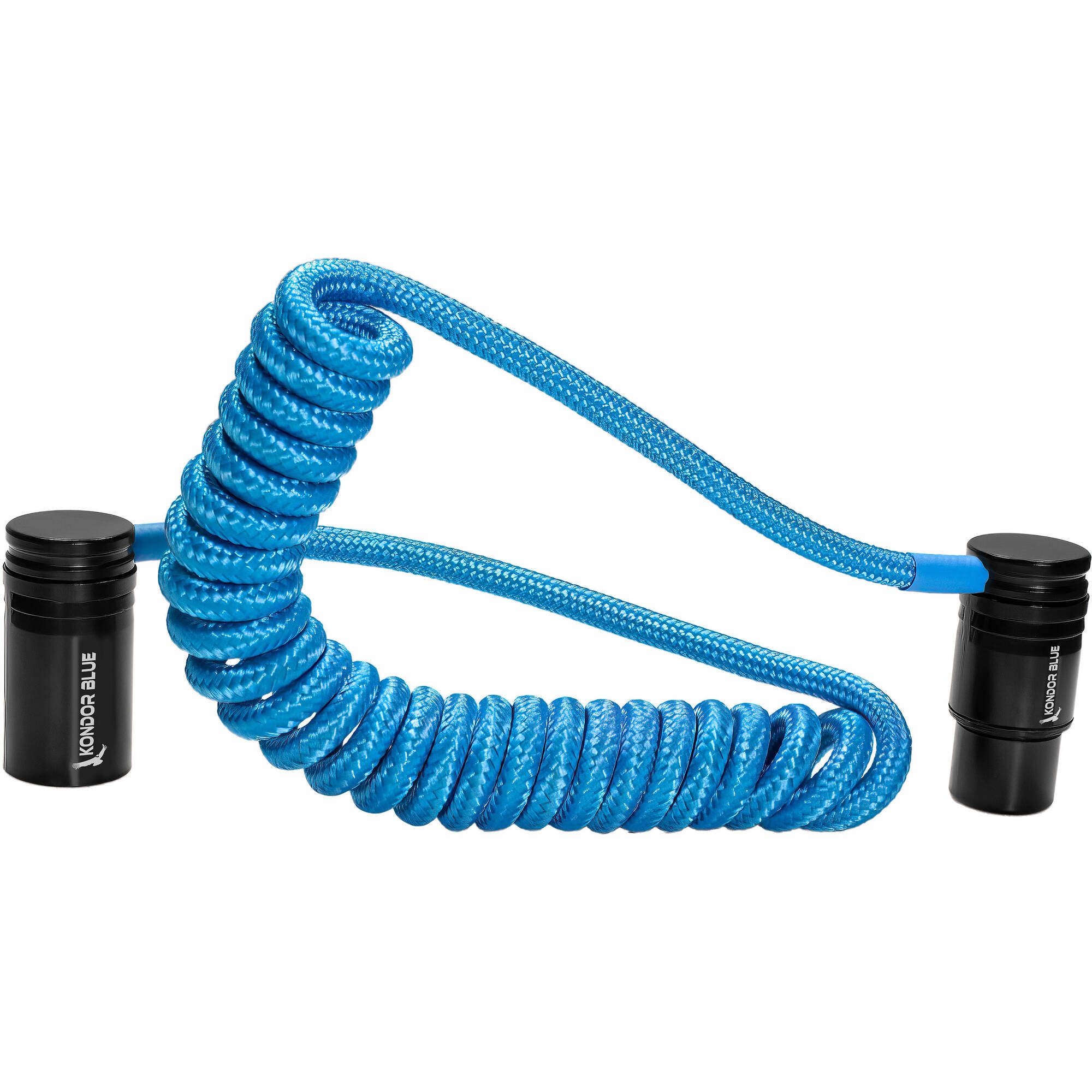 Kondor Blue 12-24" Coiled Low Profile Right Angle XLR Cable (Kondor Blue)