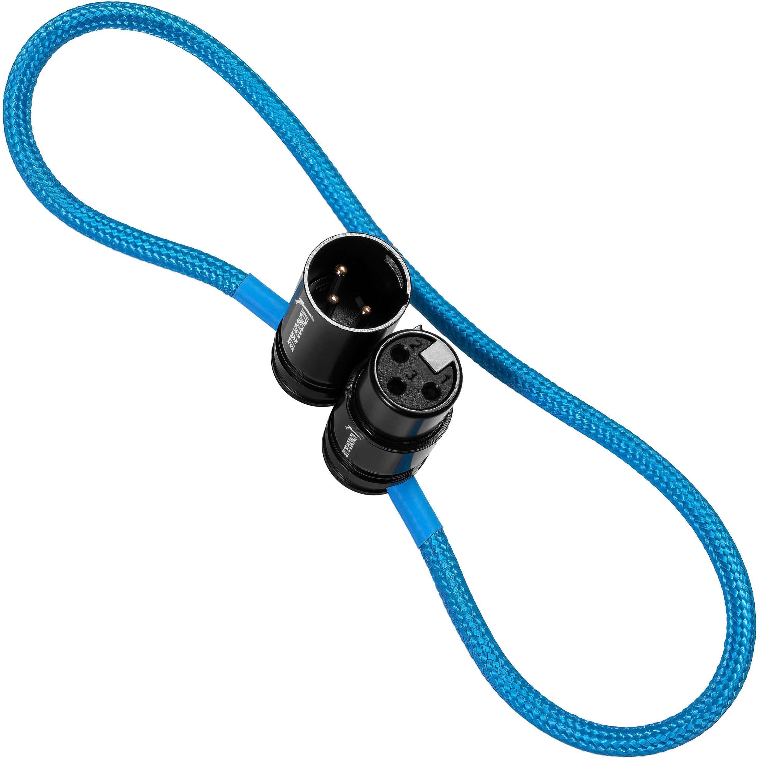 Kondor Blue 16” Straight Low Profile Right Angle XLR Cable (Kondor Blue)