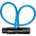 Kondor Blue 16” Straight Low Profile Right Angle XLR Cable (Kondor Blue)