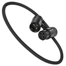 Kondor Blue 16” Straight Low Profile Right Angle XLR Cable (Raven Black)
