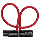 Kondor Blue 16” Straight Low Profile Right Angle XLR Cable (Cardinal Red)