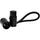 Kondor Blue 8” Straight Low Profile Right Angle XLR Cable (Raven Black)