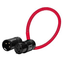 Kondor Blue 8” Straight Low Profile Right Angle XLR Cable (Cardinal Red)