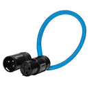Kondor Blue 8” Straight Low Profile Right Angle XLR Cable (Kondor Blue)