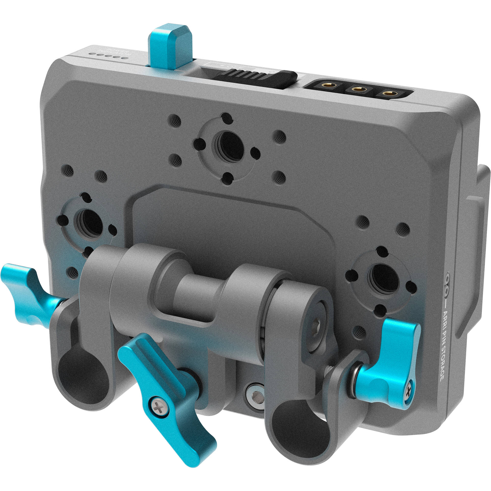 Kondor Blue Pro V-Mount Battery Plate with Swiveling Rod Block (Space Gray)