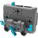 Kondor Blue Pro V-Mount Battery Plate with Swiveling Rod Block (Space Gray)