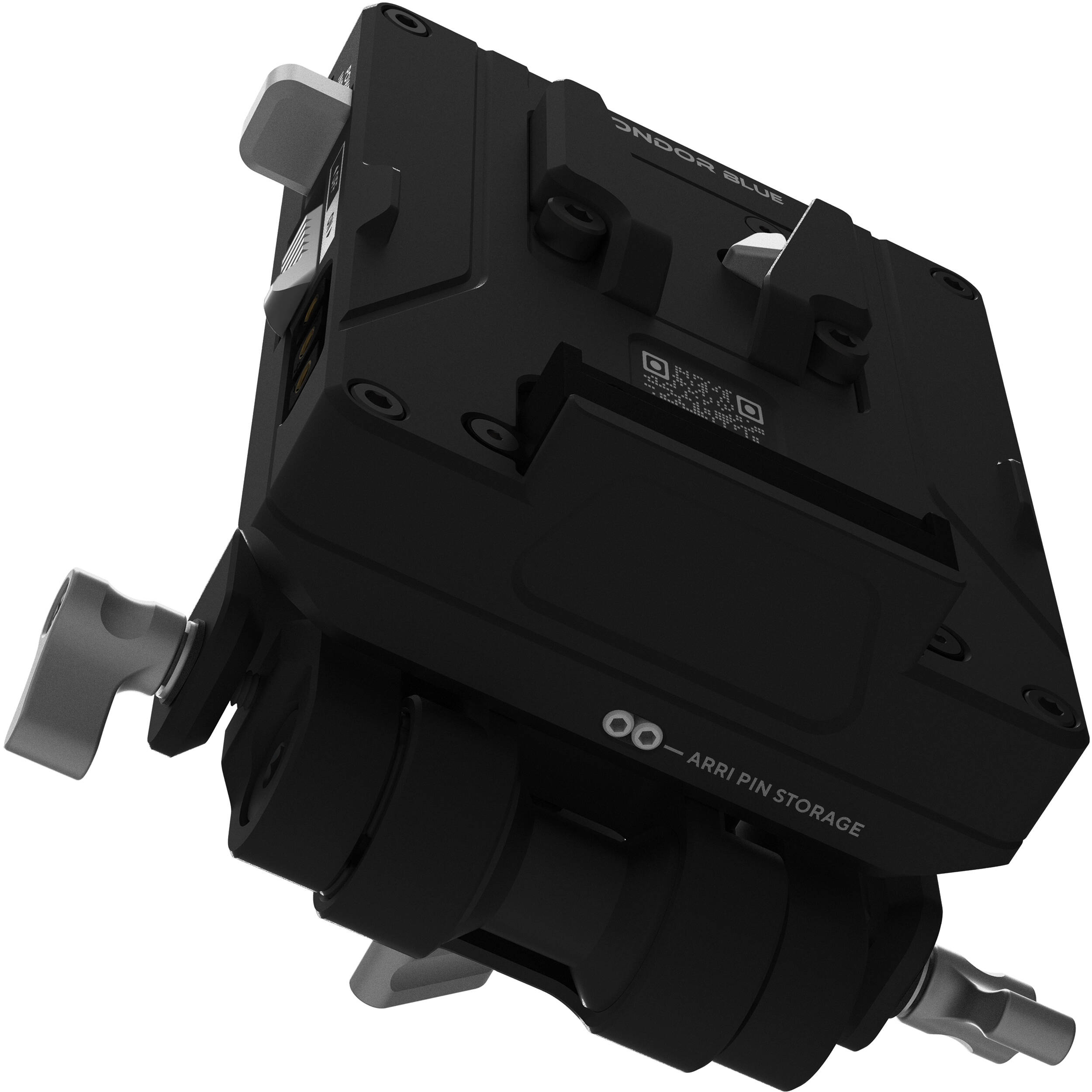 Kondor Blue Pro V-Mount Battery Plate with Swiveling Rod Block (Raven Black)