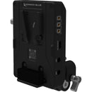Kondor Blue Pro V-Mount Battery Plate with Swiveling Rod Block (Raven Black)