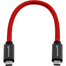 Kondor Blue USB C to USB C High Speed Cable for SSD Recording (8.5") (Cardinal Red)