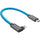 Kondor Blue USB C to USB C Cable for SSD Recording & Charging - 8K Data and Power Delivery (Right Angle)(8.5")