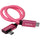 Kondor Blue iJustine Pink USB C 3.1 Data and Charging Cable 10Gb/s Data Speed & 100W Power Delivery (1 FT)