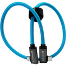 Kondor Blue USB C to USB C Cable for SSD Recording & Charging - 8K Data and Power Delivery (Dual Right Angle)(20")