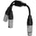 Kondor Blue Câble répartiteur audio en Y double XLR mâle vers XLR femelle (Raven Noir)