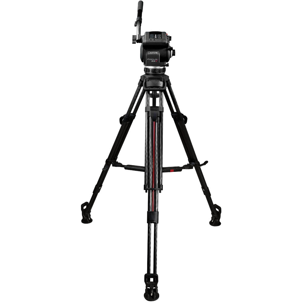 Cartoni Focus 22 Tripod System with 2-Stage Aluminum Legs, Mid-Level Spreader, and Bag