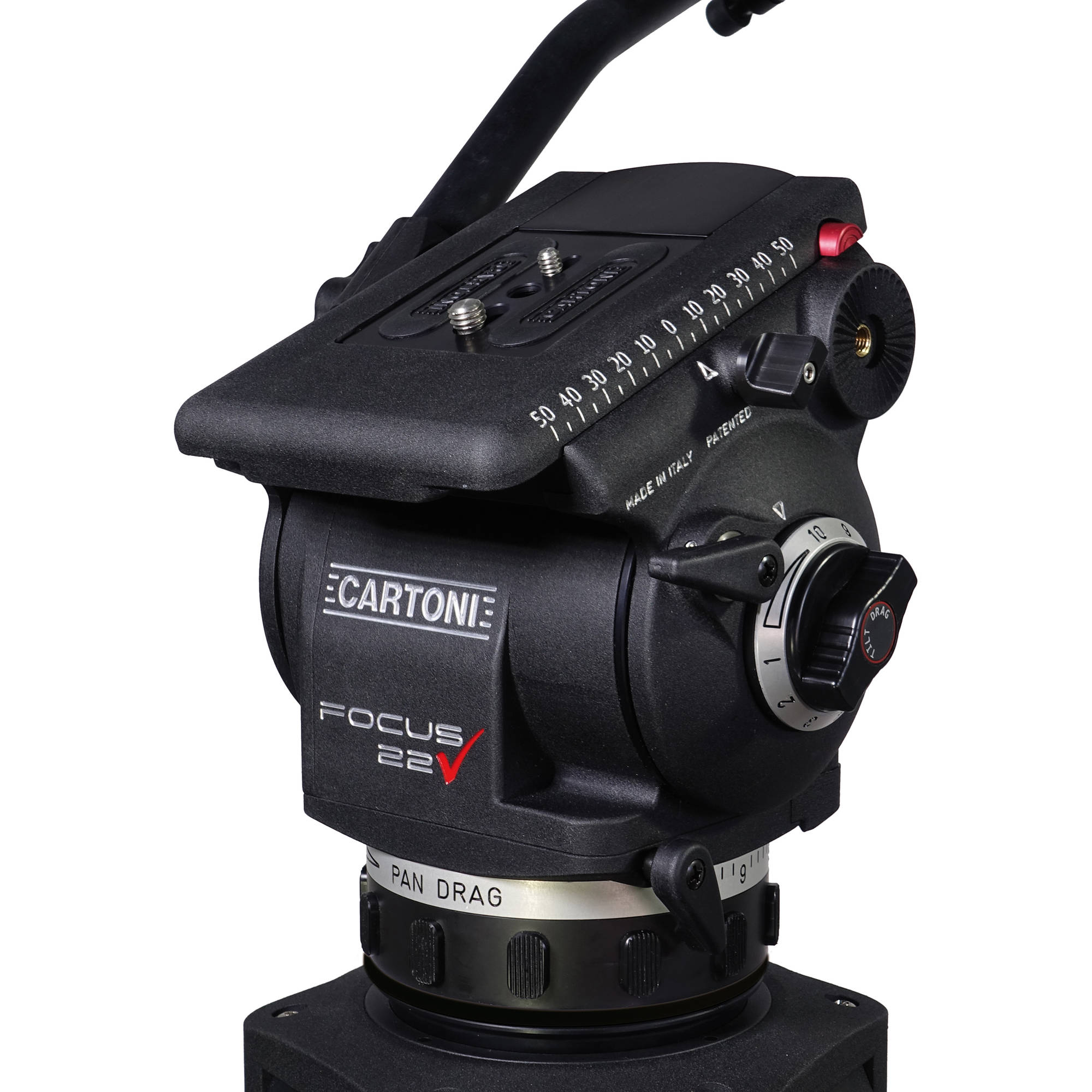 Cartoni Focus 22 Tripod System with 2-Stage Aluminum Legs, Mid-Level Spreader, and Bag