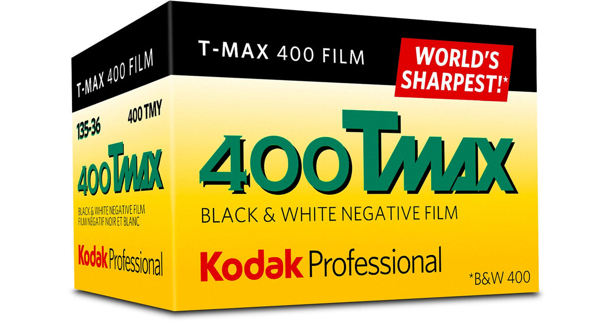 Kodak Professional T-Max 400 Black and White Negative Film (35mm Roll Film, 36 Exposures)