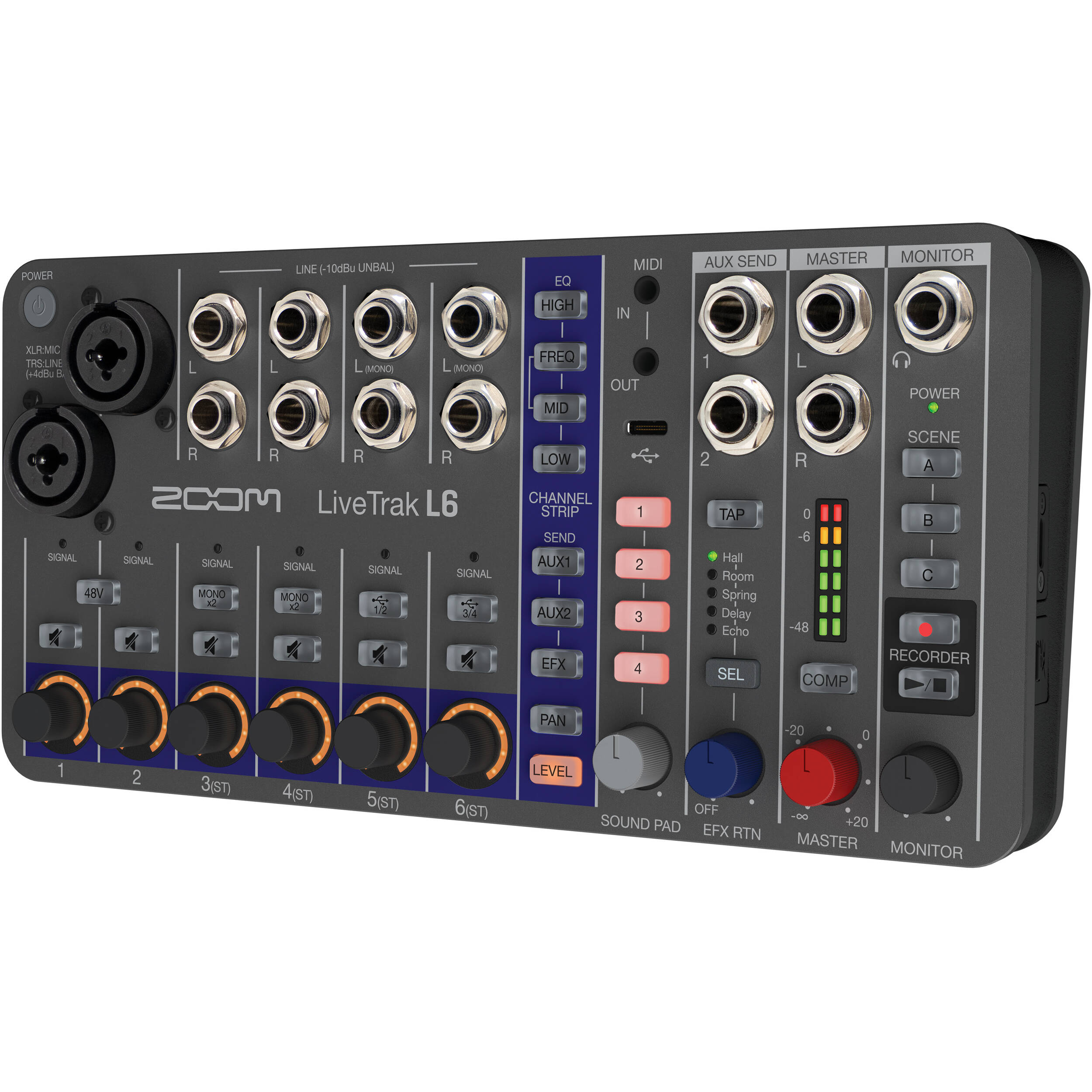 DTM・DAW ZOOM LiveTrak L6 Zoom LiveTrak L-6 Portable 6-Channel Digital Mixer & Recorder