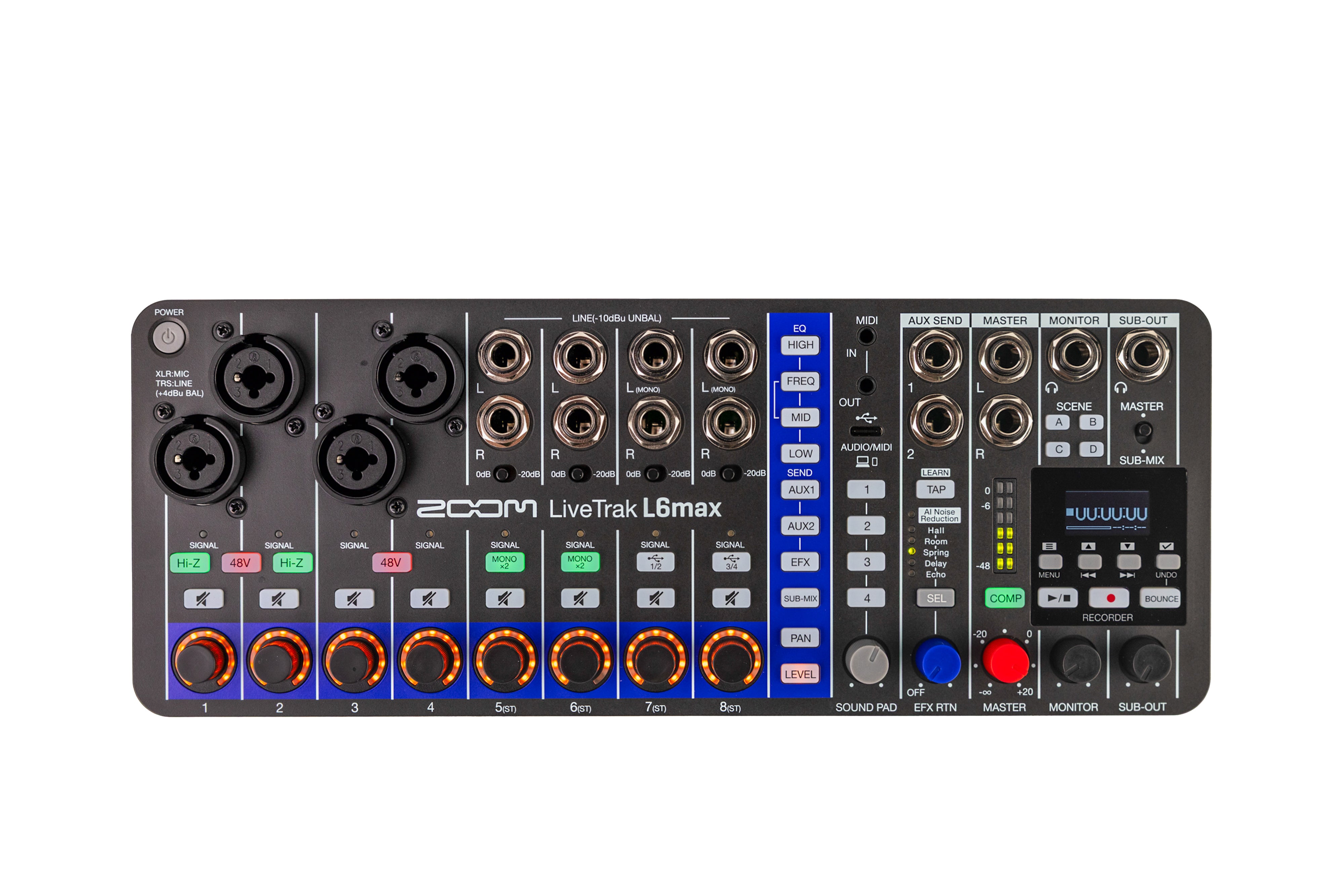 Zoom LiveTrak L6max Digital Mixer/Recorder - Open Box