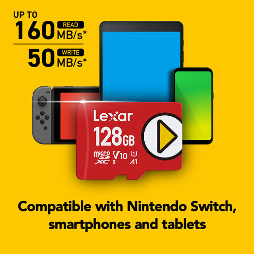 Lexar 128GB PLAY UHS-I microSDXC Memory Card