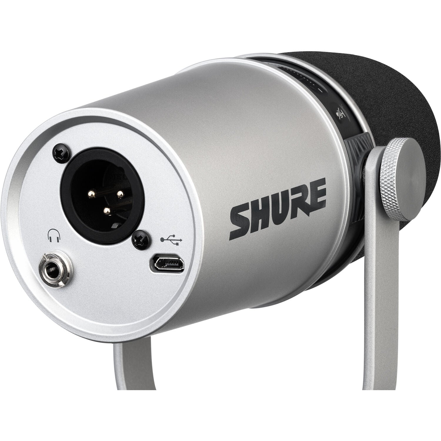 SHURE MV7 シルバー Shure Silver Podcasting Microphone w/USB-A & USB-C Cables MV7-S