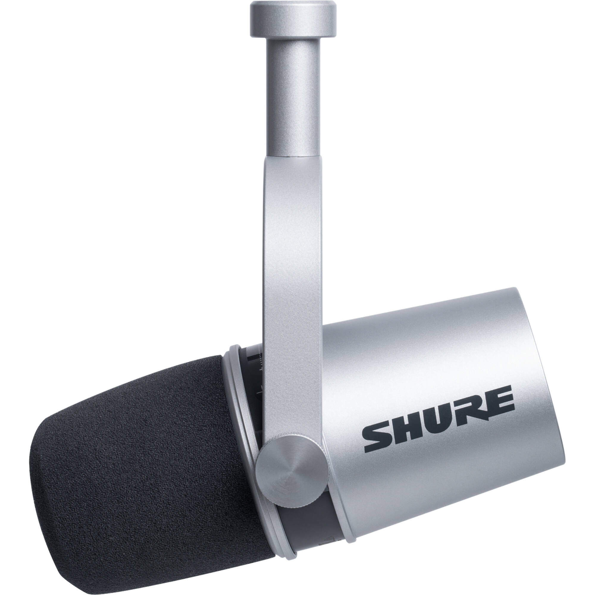 Shure Silver Podcasting Microphone w/USB-A & USB-C Cables MV7-S