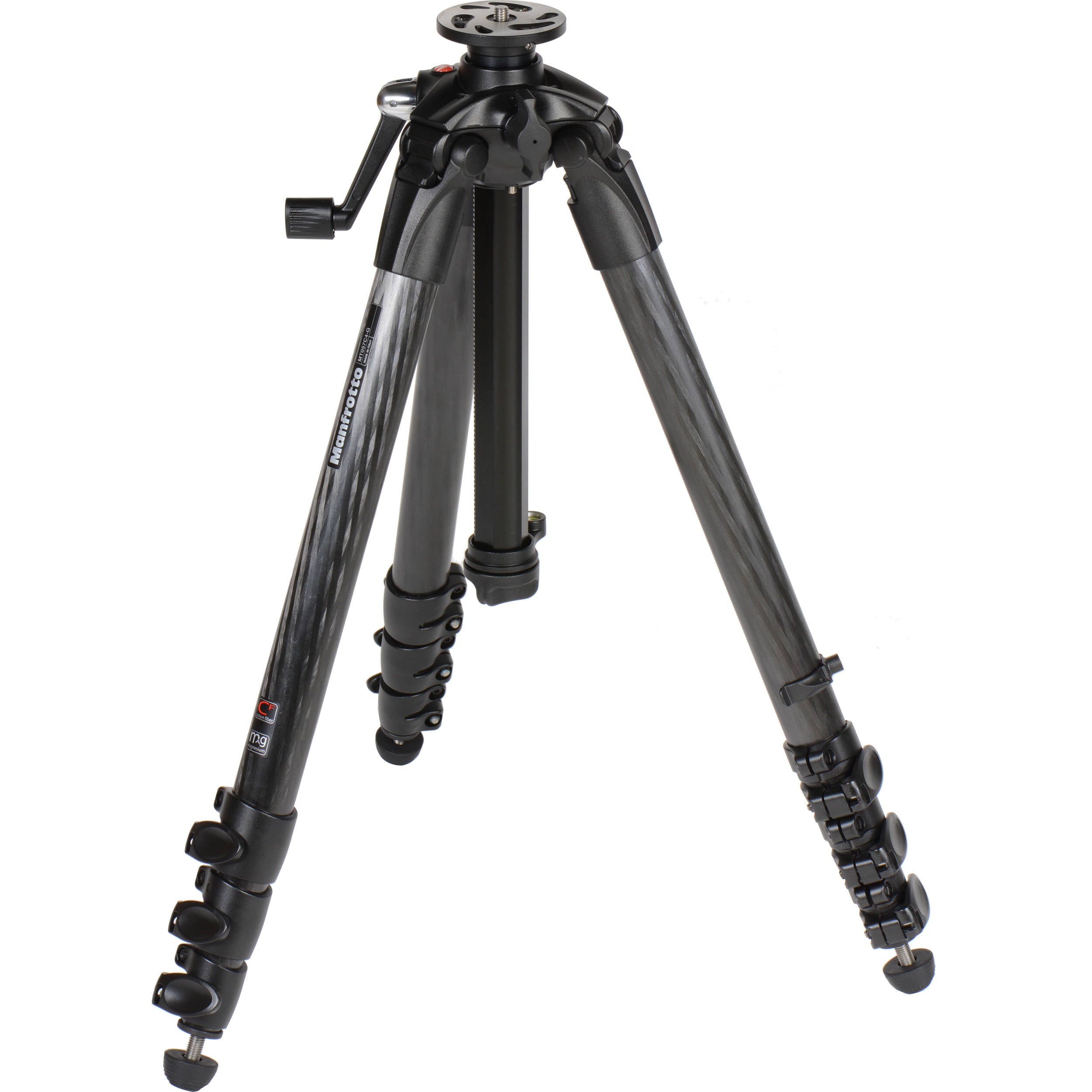 Manfrotto Carbon Fiber Tripod with Geared Center Column - 4-sections