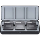 Système de microphone sans fil Godox MoveLink II M2 compact à 2 personnes pour les caméras et smartphones avec 3,5 mm (2,4 GHz, Noir)