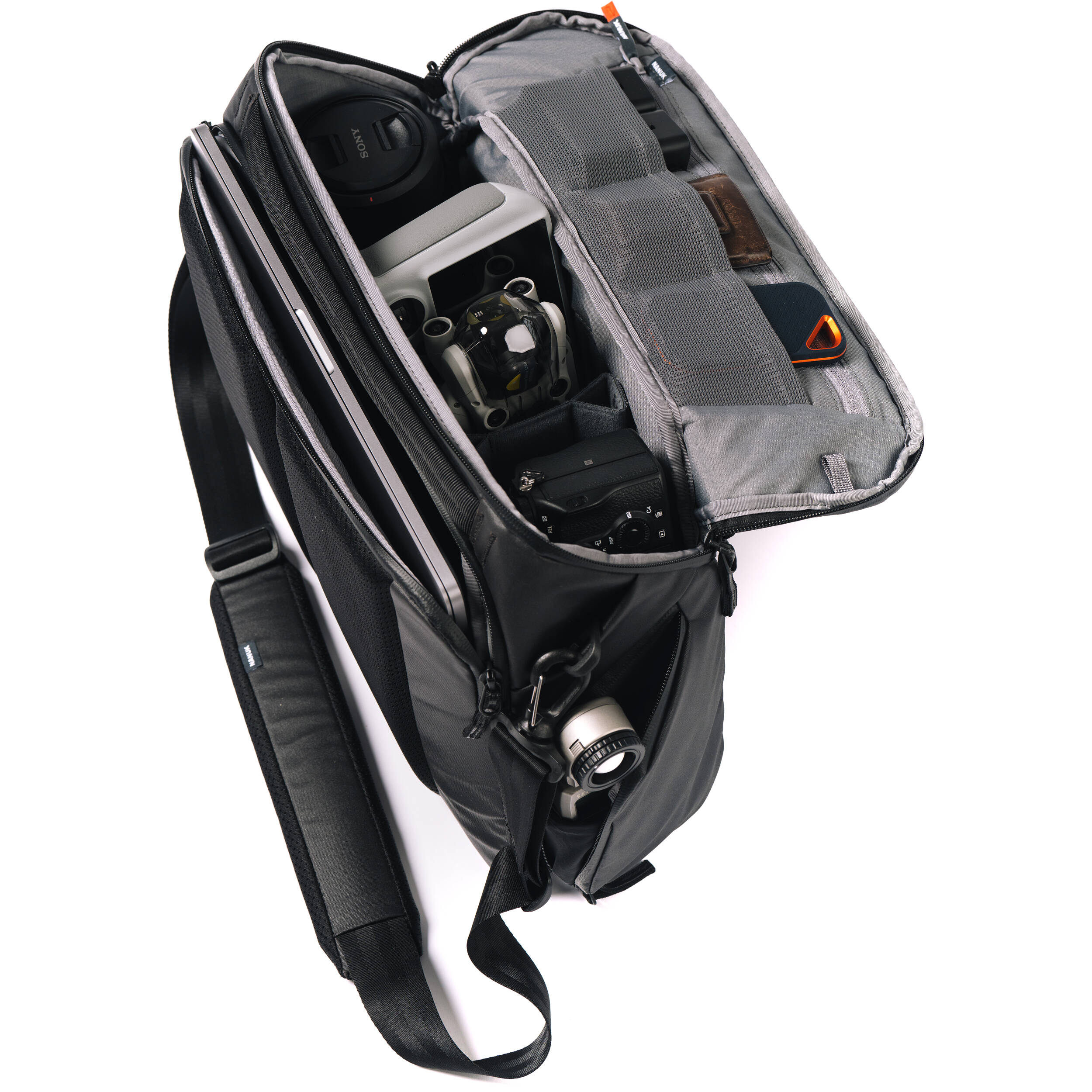 Nanuk N-PVD Camera & Drone Messenger Bag (Black, 15L)