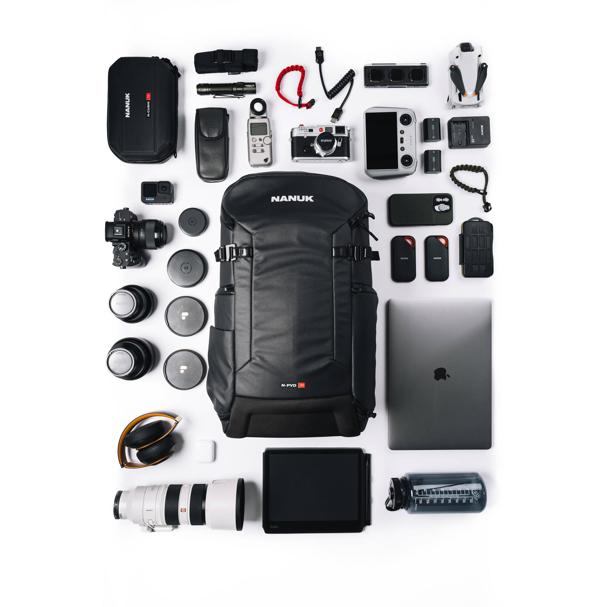 Nanuk N-PVD Backpack for Photo, Video, Drone, and Laptop (Black, 30L)