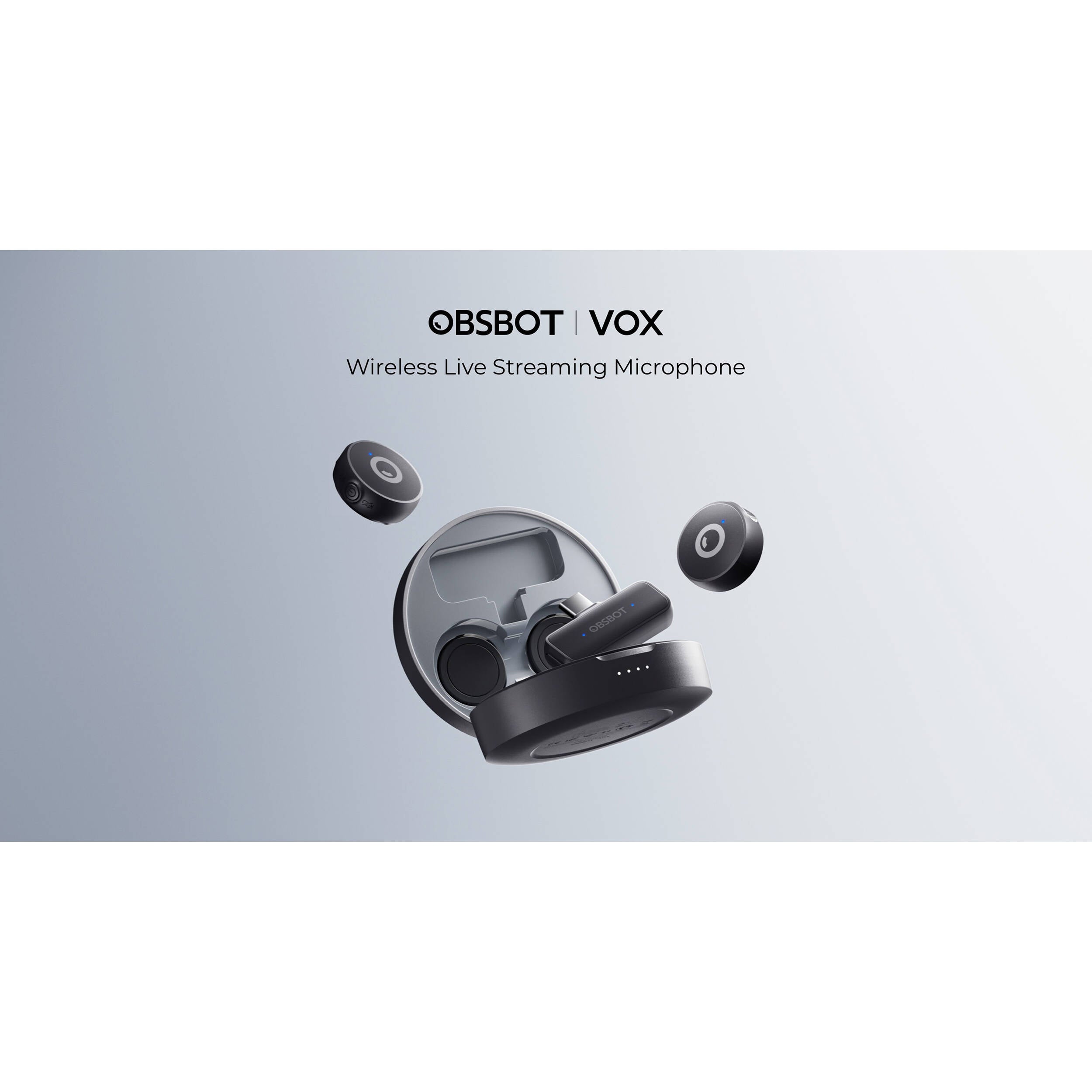 OBSBOT Vox 2-Person Wireless Live Streaming Microphone System with USB-C Connector (2.4 GHz)
