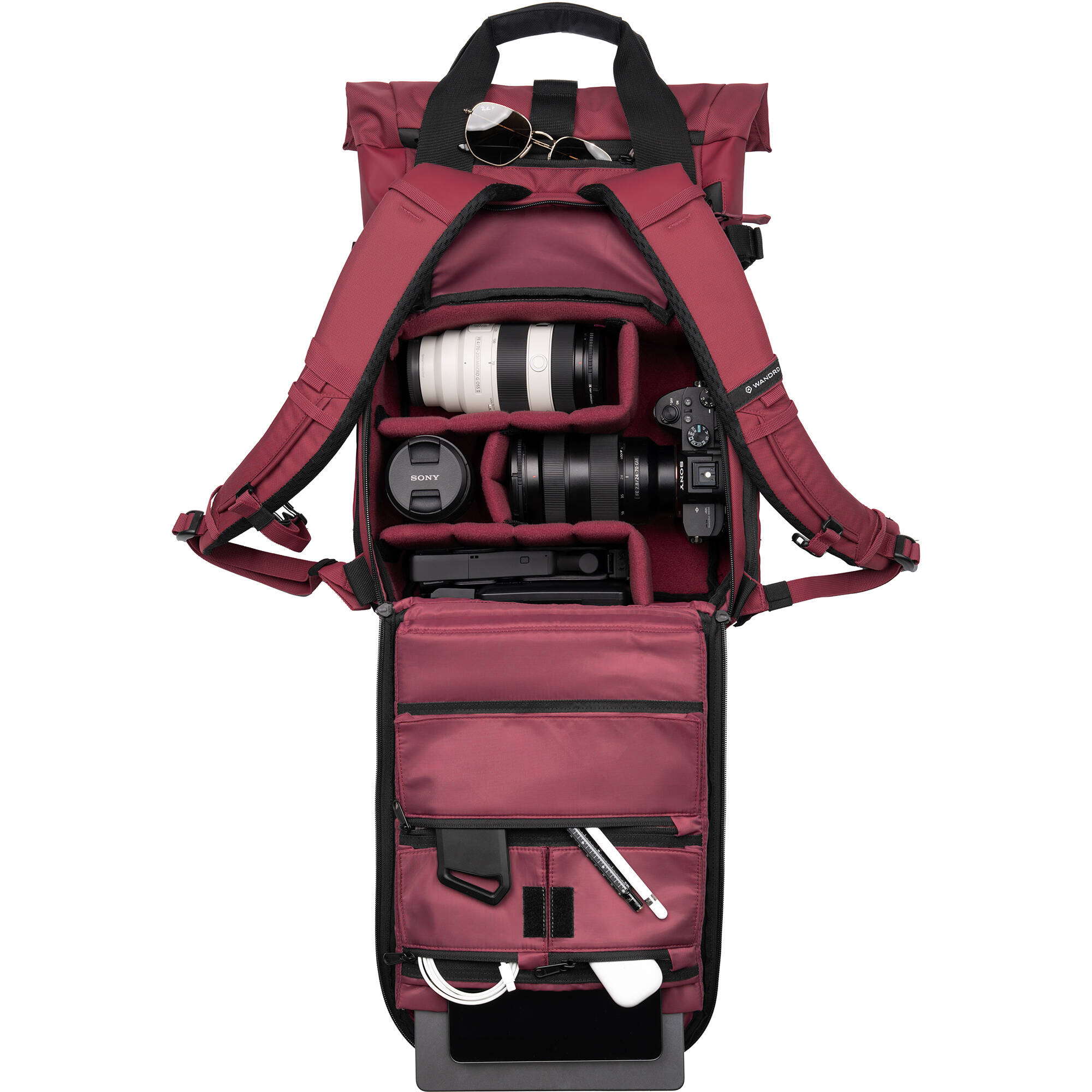 Wandrd PRVKE V4 15L Backpack Photo Bundle - Rhone Burgundy