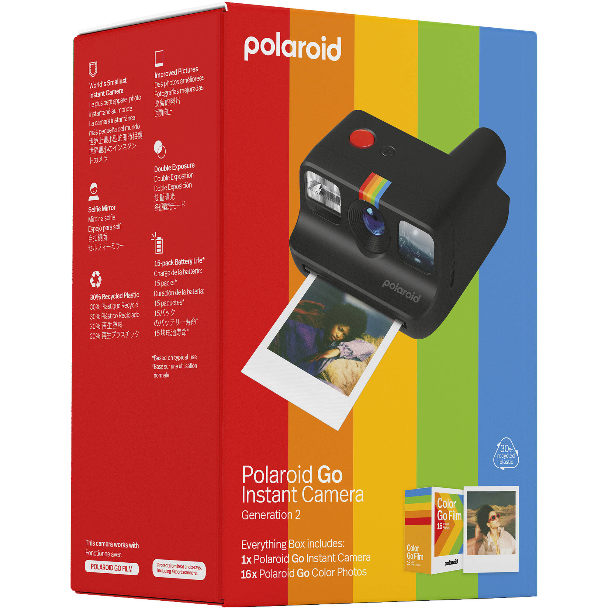Polaroid Go Generation 2 Instant Film Camera Everything Box (Black)